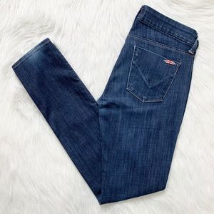 Hudson Embossed Pocket Skinny Jeans